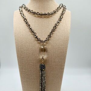 Elegant Smoky Quartz Beaded Necklace